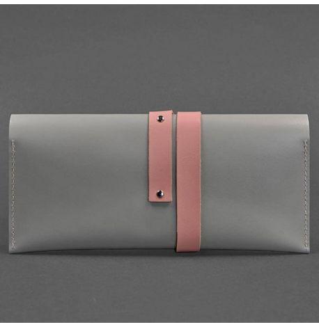 Кожаный тревел-кейс Voyager 1.0 (серый-розовый)