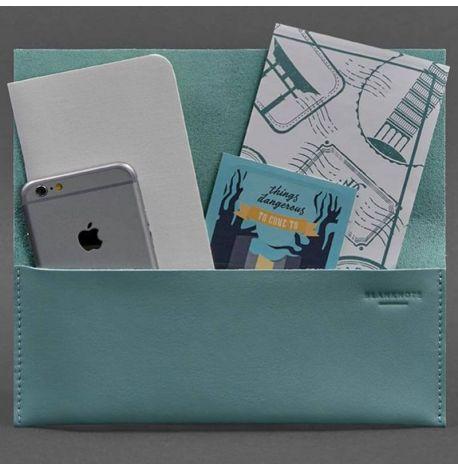 Кожаный тревел-кейс Voyager 1.0 (бирюзовый)