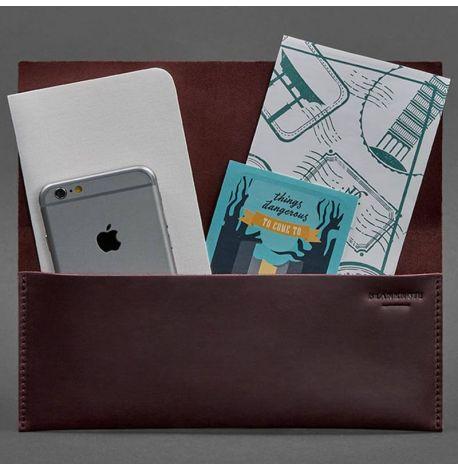 Шкіряний тревел-кейс Voyager 1.0 (бордовий) шкіра Krast