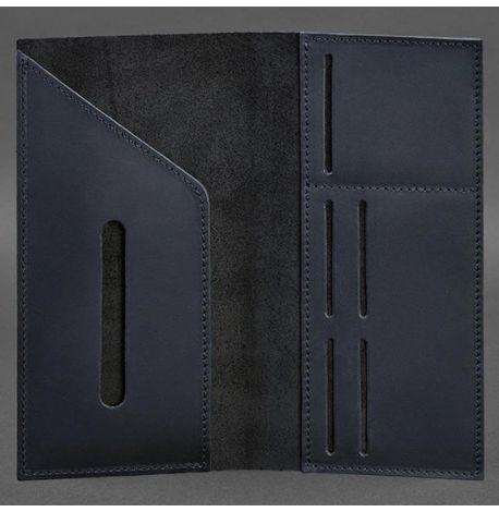 Шкіряний тревел-кейс 3.1 (темно-синій) шкіра Crazy Horse