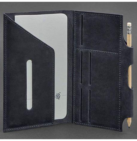 Шкіряний тревел-кейс 3.0 (темно-синій) шкіра Crazy Horse