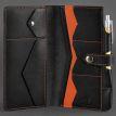 Шкіряний тревел-кейс 4.0 (чорний-помаранчевий)