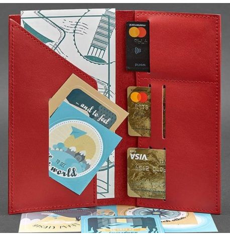 Шкіряний тревел-кейс 3.1 (червоний)