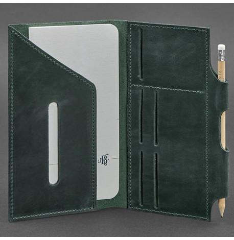 Кожаный тревел-кейс 3.0 с мандалой (зеленый)