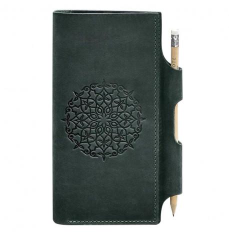 Кожаный тревел-кейс 3.0 с мандалой (зеленый)