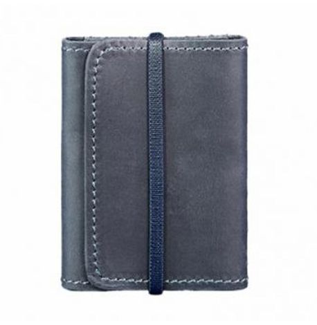 Шкіряна візитниця 1.1 "Нічне небо" (синій)
