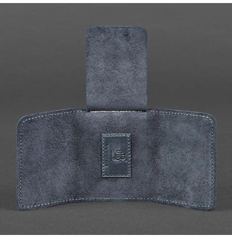 Шкіряна візитниця 1.1 "Нічне небо" (синій)