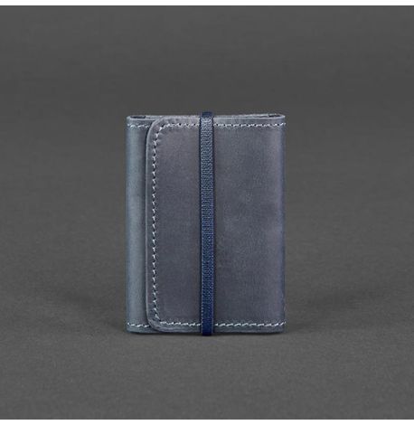Шкіряна візитниця 1.1 "Нічне небо" (синій)
