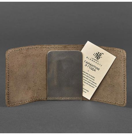 Шкіряна візитниця 1.1 "Горіх" (темно-коричневий)