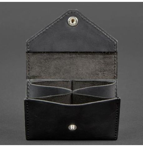 Кожаная визитница 3.0 "Графит с мандалой"