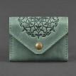 Кожаная визитница 3.0 "Изумруд с мандалой" (зеленый)