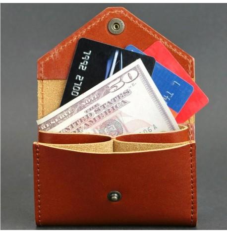 Шкіряна візитниця 3.0 "Коньяк з мандалою"