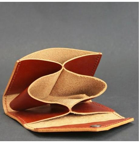 Шкіряна візитниця 3.0 "Коньяк з мандалою"