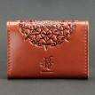 Шкіряна візитниця 3.0 "Коньяк з мандалою"