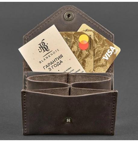 Кожаная визитница 3.0 "Орех с мандалой"