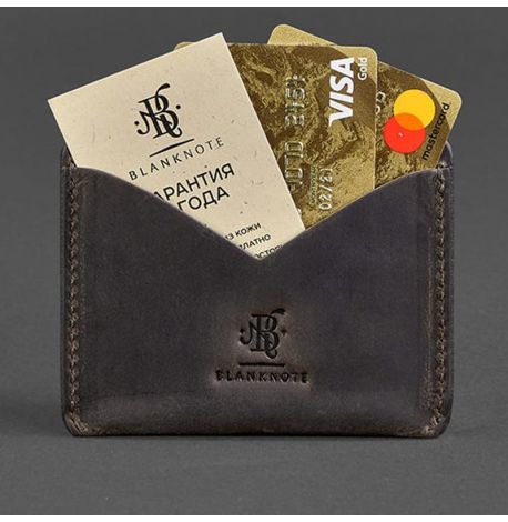 Шкіряна візитниця 5.0 "Слім. Горіх"