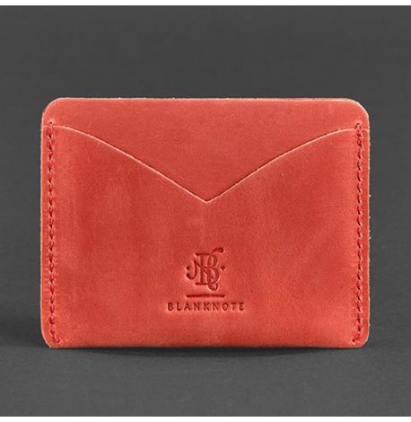 Кожаная визитница 5.0 "Слим. Коралл"