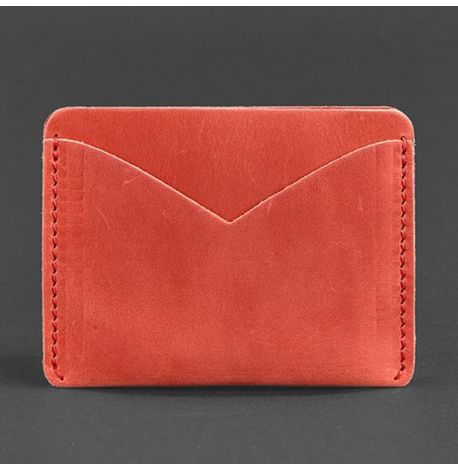 Кожаная визитница 5.0 "Слим. Коралл"