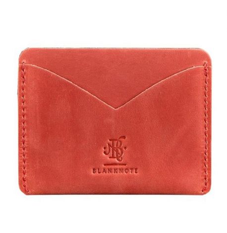 Кожаная визитница 5.0 "Слим. Коралл"