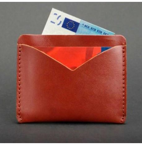 Шкіряна візитниця 5.0 "Слім. Коньяк"