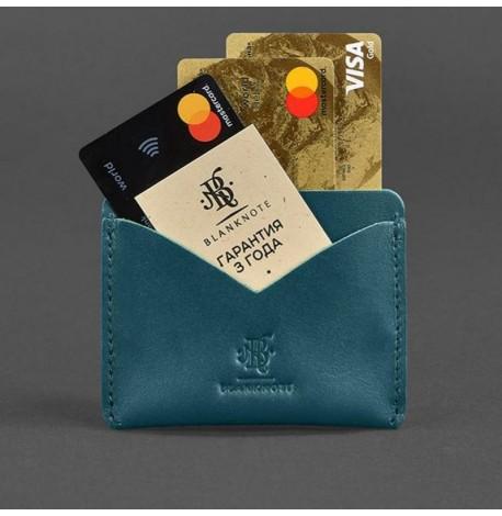 Шкіряна візитниця 5.0 (зелена)