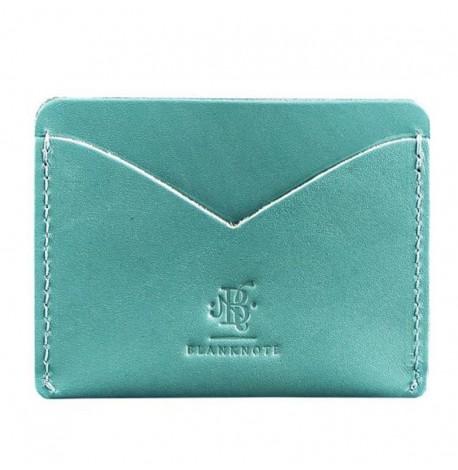 Кожаная визитница 5.0 "Слим. Тиффани" (бирюзовый)