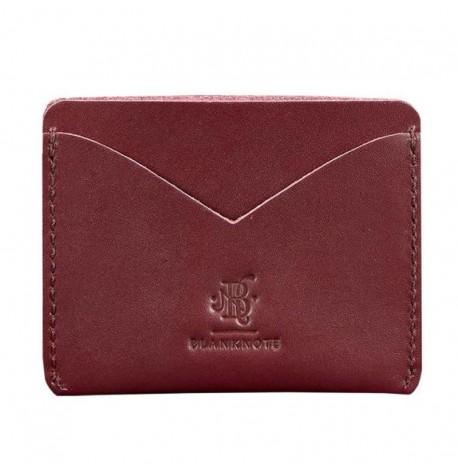Шкіряна візитниця 5.0 (шкіра krast) бордова