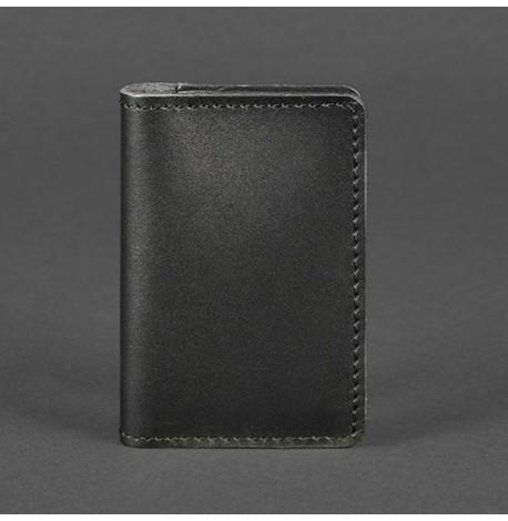 Кожаная визитница 6.0 "Графит" (черный)