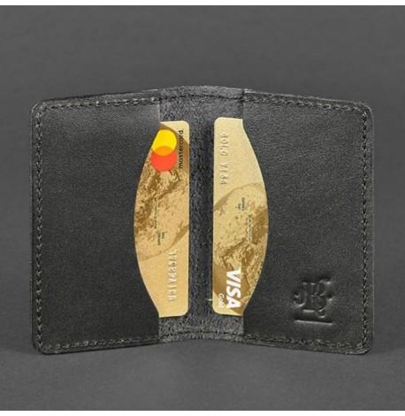 Кожаная визитница 6.0 "Графит" (черный)