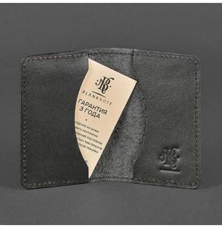 Кожаная визитница 6.0 "Графит" (черный)