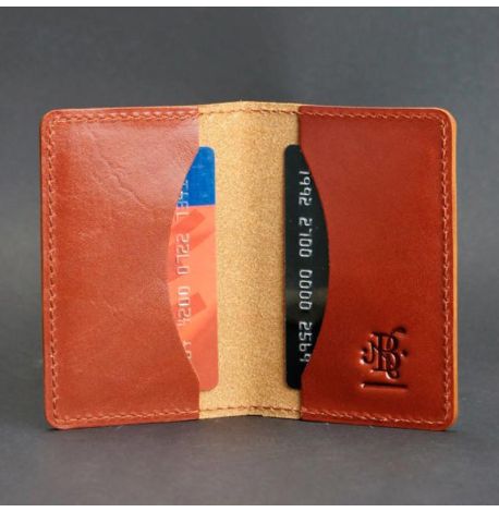 Шкіряна візитниця 6.0 "Коньяк"