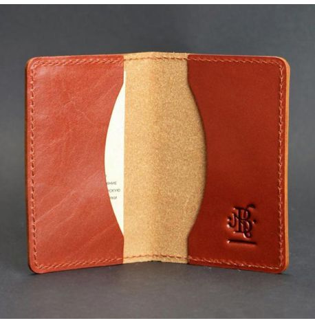 Шкіряна візитниця 6.0 "Коньяк"