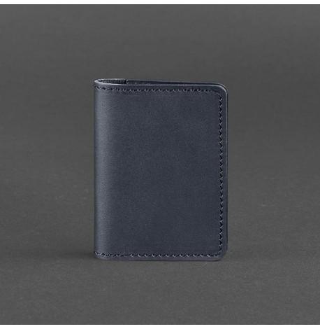 Шкіряна візитниця 6.0 (темно-синя)