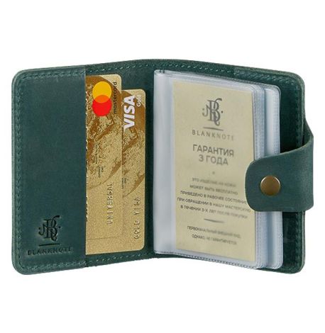 Шкіряна візитниця 7.1 (зелений)