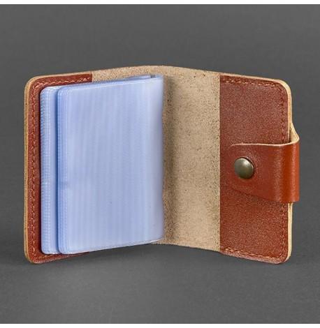 Кожаная визитница 7.1 (светло-коричневый)