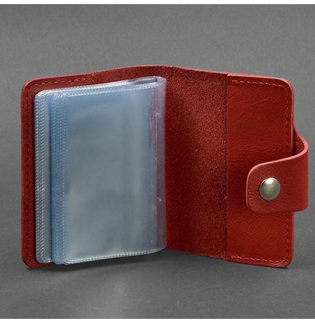 Кожаная визитница 7.1 (красная)