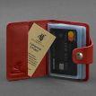 Кожаная визитница 7.1 (красная)