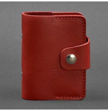 Кожаная визитница 7.1 (красная)