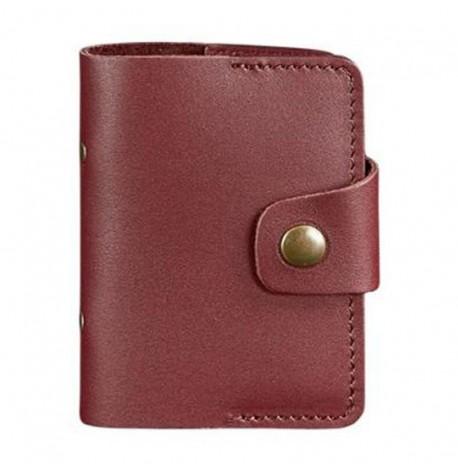 Кожаная визитница 7.1 (бордовый)