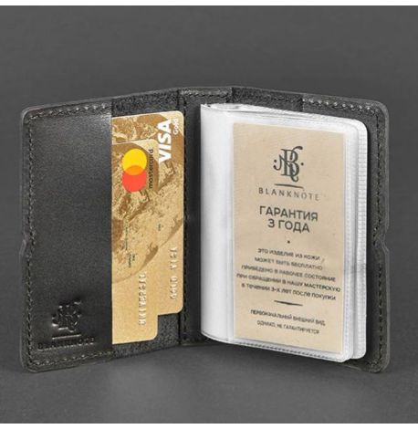 Кожаная визитница 7.0 (черный)