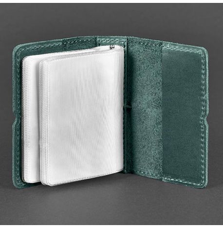 Шкіряна візитниця 7.0 "Смарагд" (зелений)