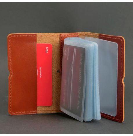 Шкіряна візитниця 7.0 "Коньяк"