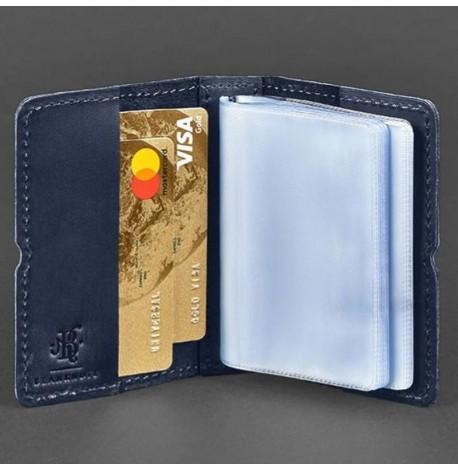 Кожаная визитница 7.0 "Ночное небо с перьями"