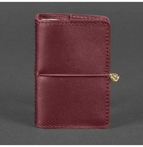 Кожаная визитница 7.0 "Виноград" (кожа Krast)