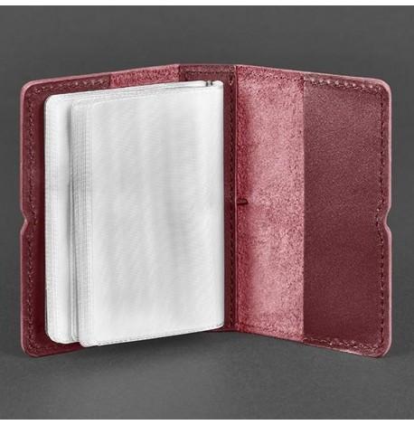 Кожаная визитница 7.0 "Виноград" (кожа Krast)