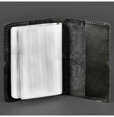 Шкіряна візитниця 7.0 (вугільно-чорний)