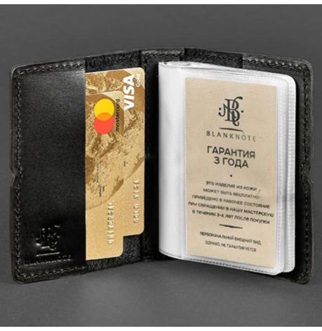 Шкіряна візитниця 7.0 (вугільно-чорний)