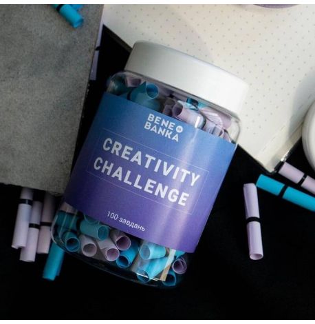 Баночка з записками Creativity Challenge (українська мова)