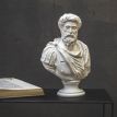 Гипсовый бюст Марка Аврелия (белый), 24,5 см