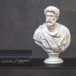 Гипсовый бюст Марка Аврелия (белый), 24,5 см